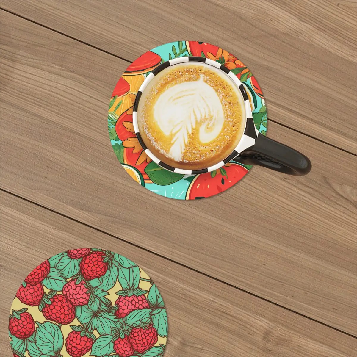 Round Ceramic Coasters Set of 6