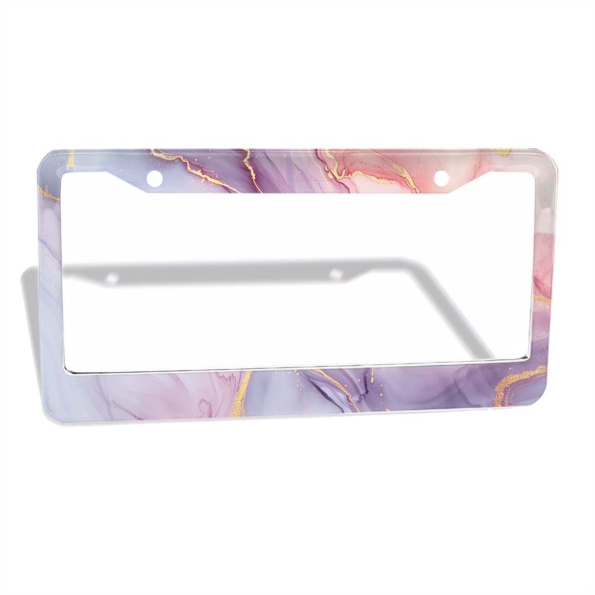 2-Hole Round License Plate Frames 2 pcs