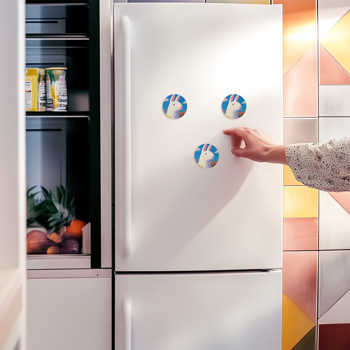 Round Shape Acrylic Fridge Magnets