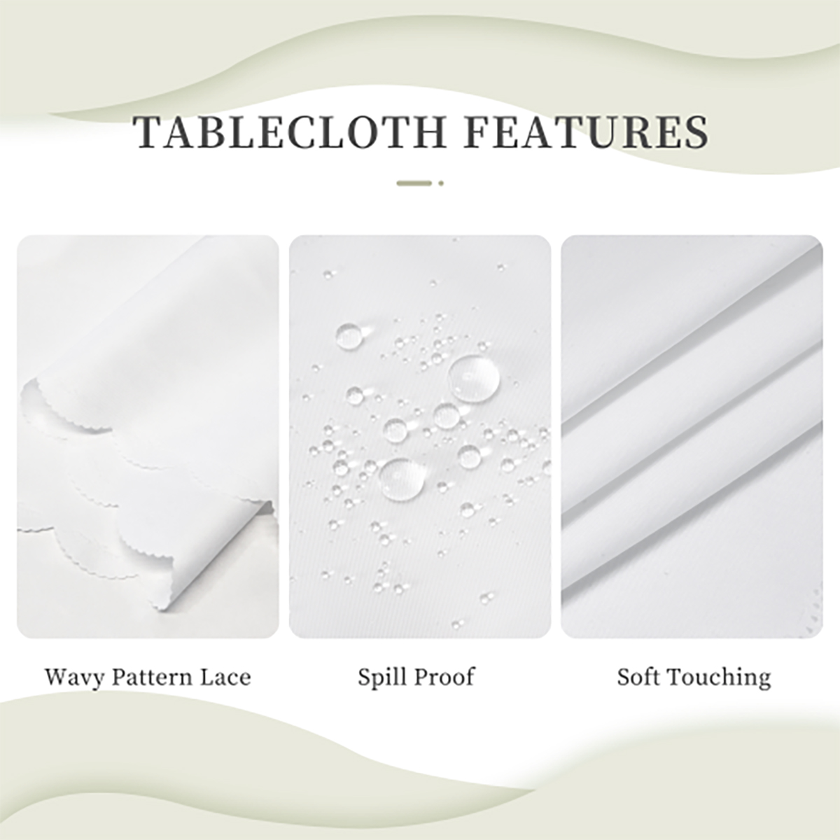 Round Tablecloth with Wavy Edge