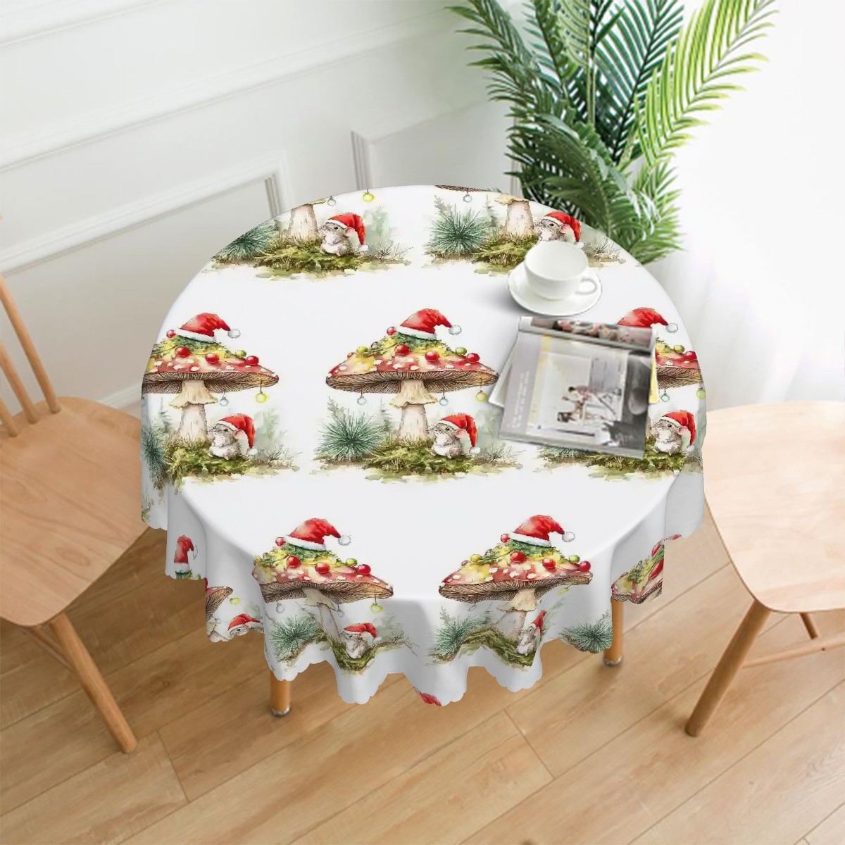 Round Tablecloth with Wavy Edge