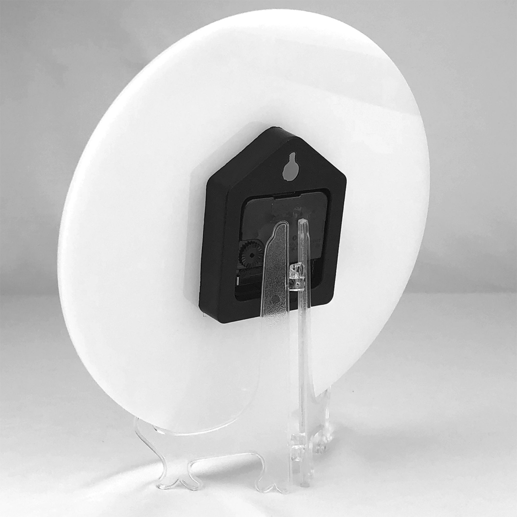 PVC Wall Clock without Numbers & Scales with Stand (Made in USA)