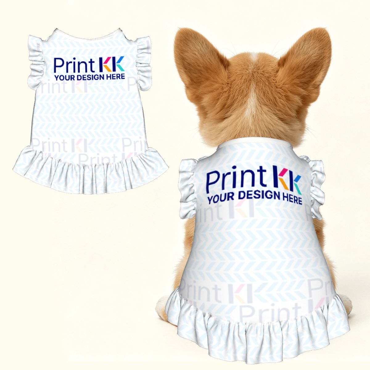 Ruffle Hem Dog Dress