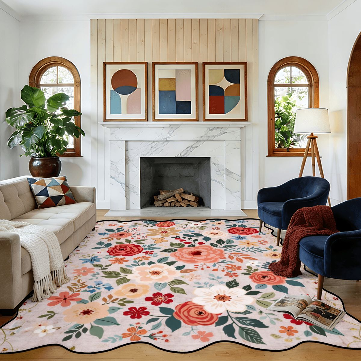 Scalloped Area Rug 120