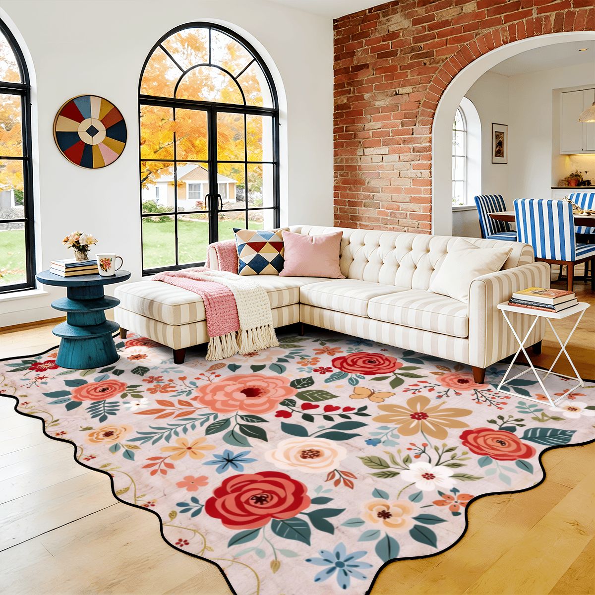 Scalloped Area Rug 120