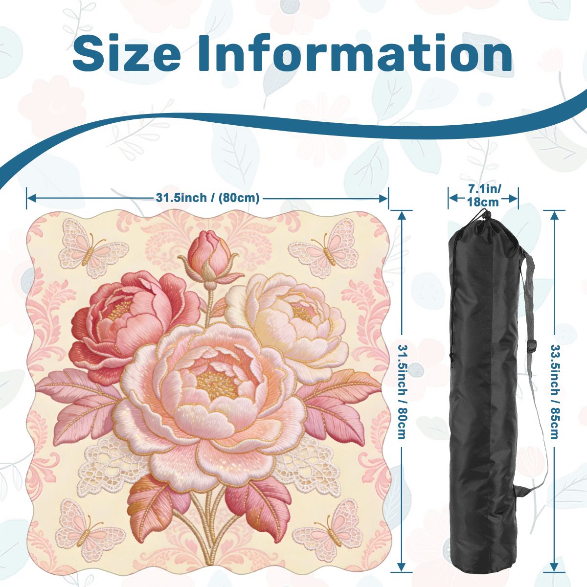 Tapis de Mahjong à bords festonnés 31.5