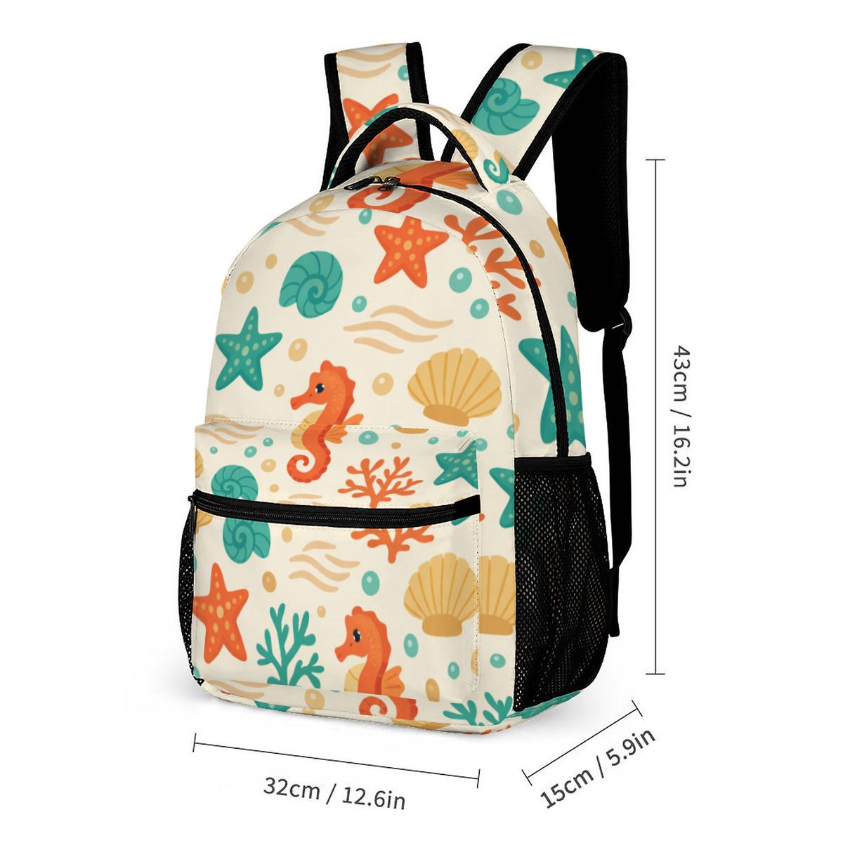 Großer Rucksack aus Köperstoff