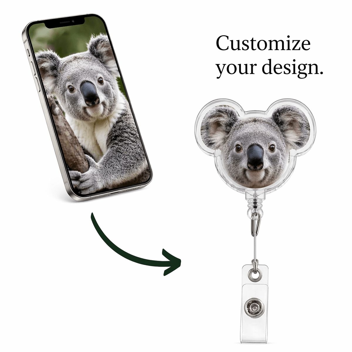Shaped Acrylic Badge Reel