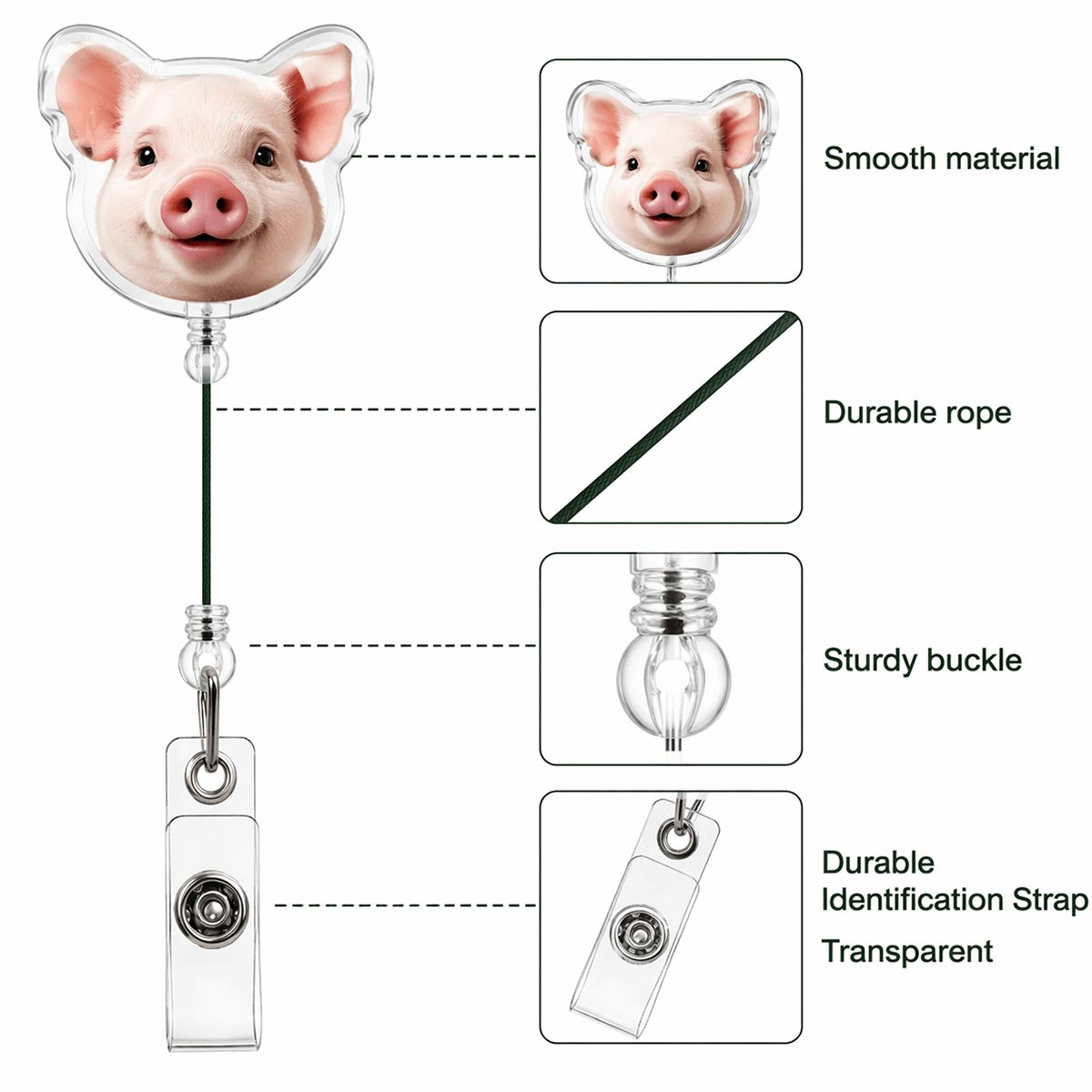 Shaped Acrylic Badge Reel