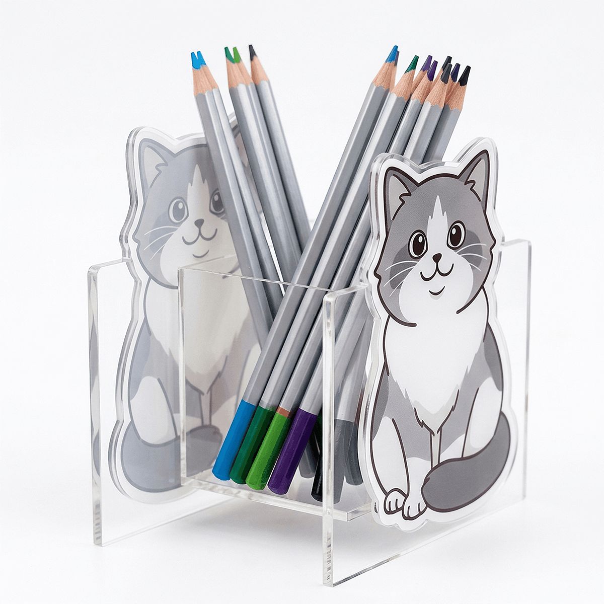 Shaped Acrylic Pen Holder