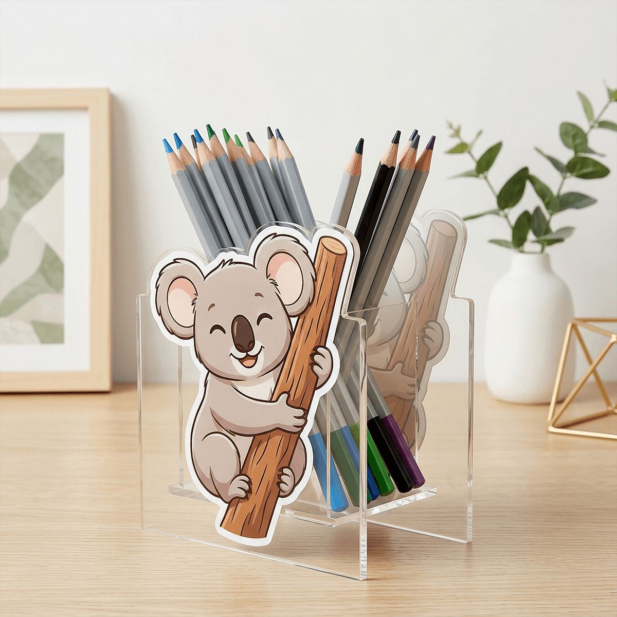 Shaped Acrylic Pen Holder