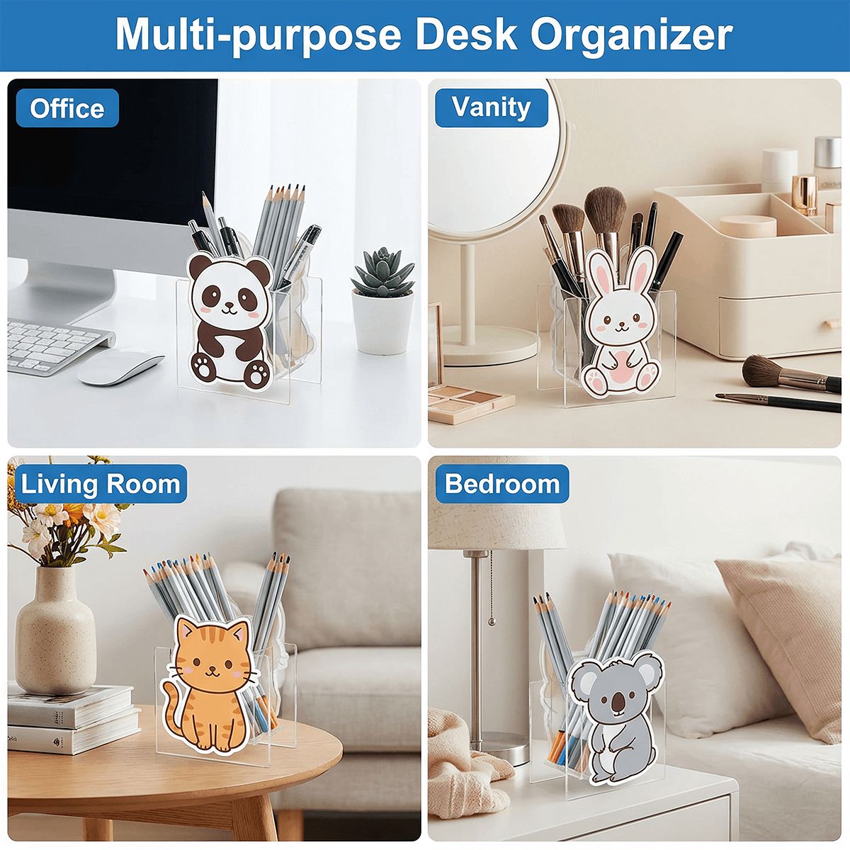 Shaped Acrylic Pen Holder