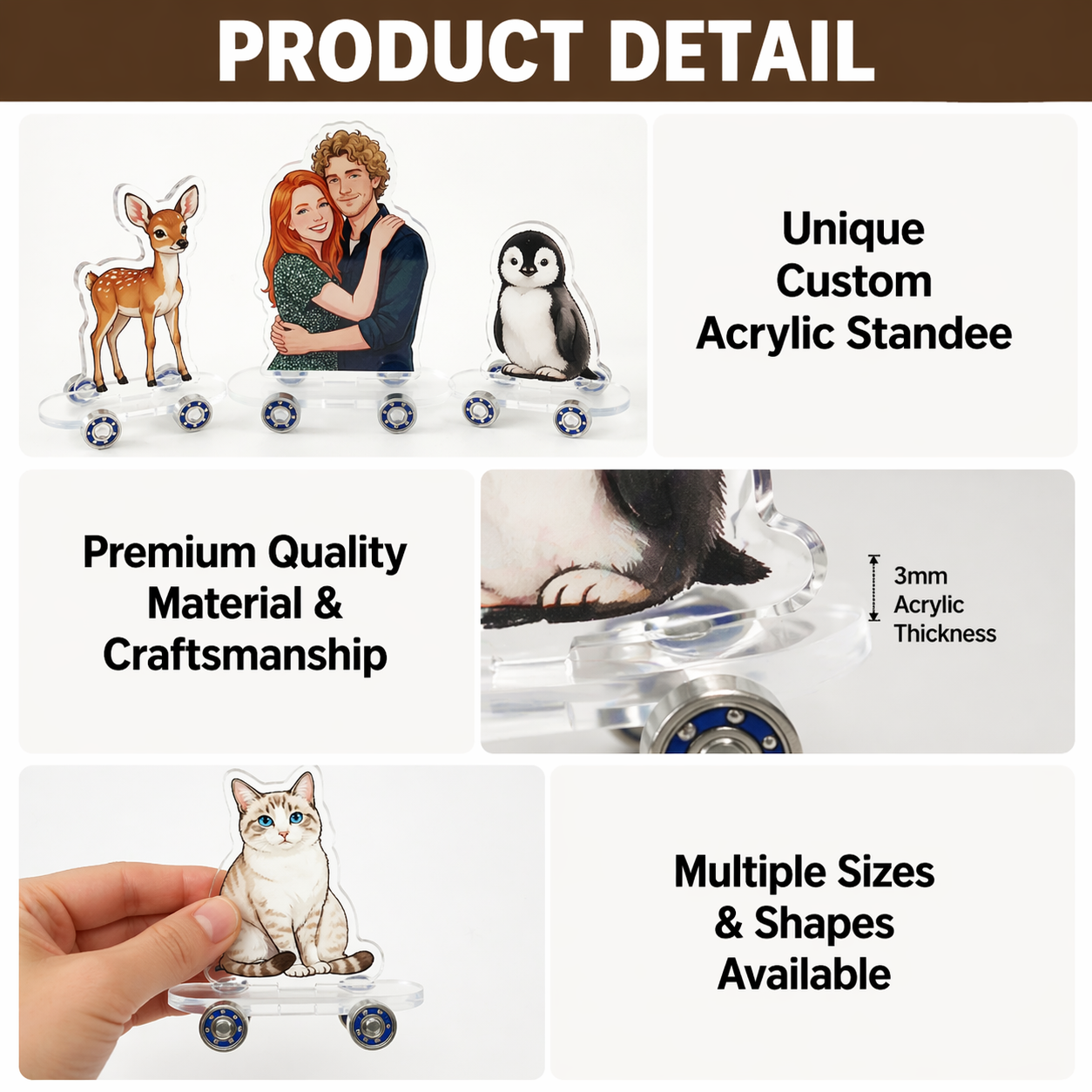 Shaped Acrylic Skateboard Standee