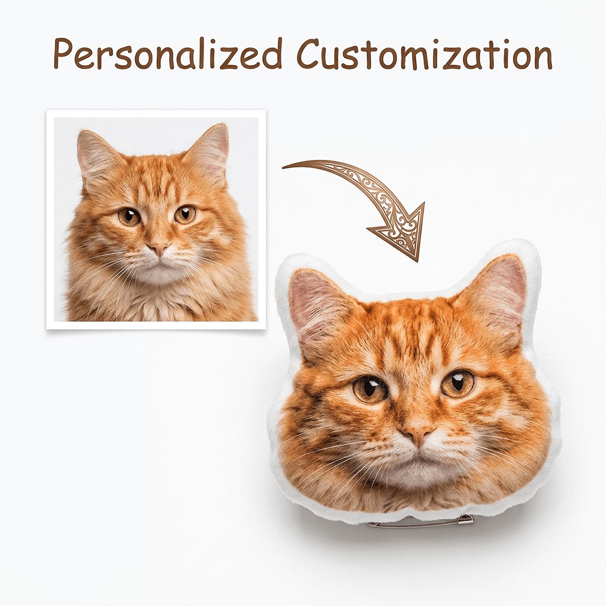 Shaped Mini Plush Brooch Pin