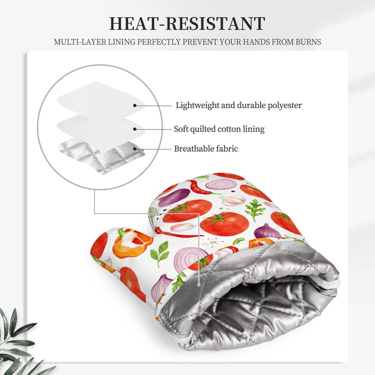 Silikon-Ofenhandschuhe Hitzebeständiges Set