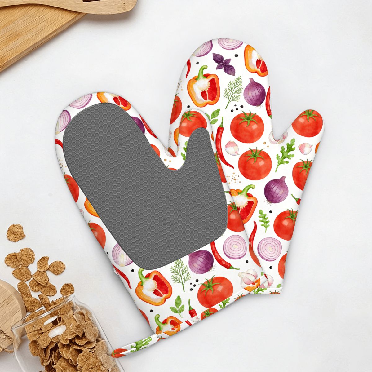 Silikon-Ofenhandschuhe Hitzebeständiges Set