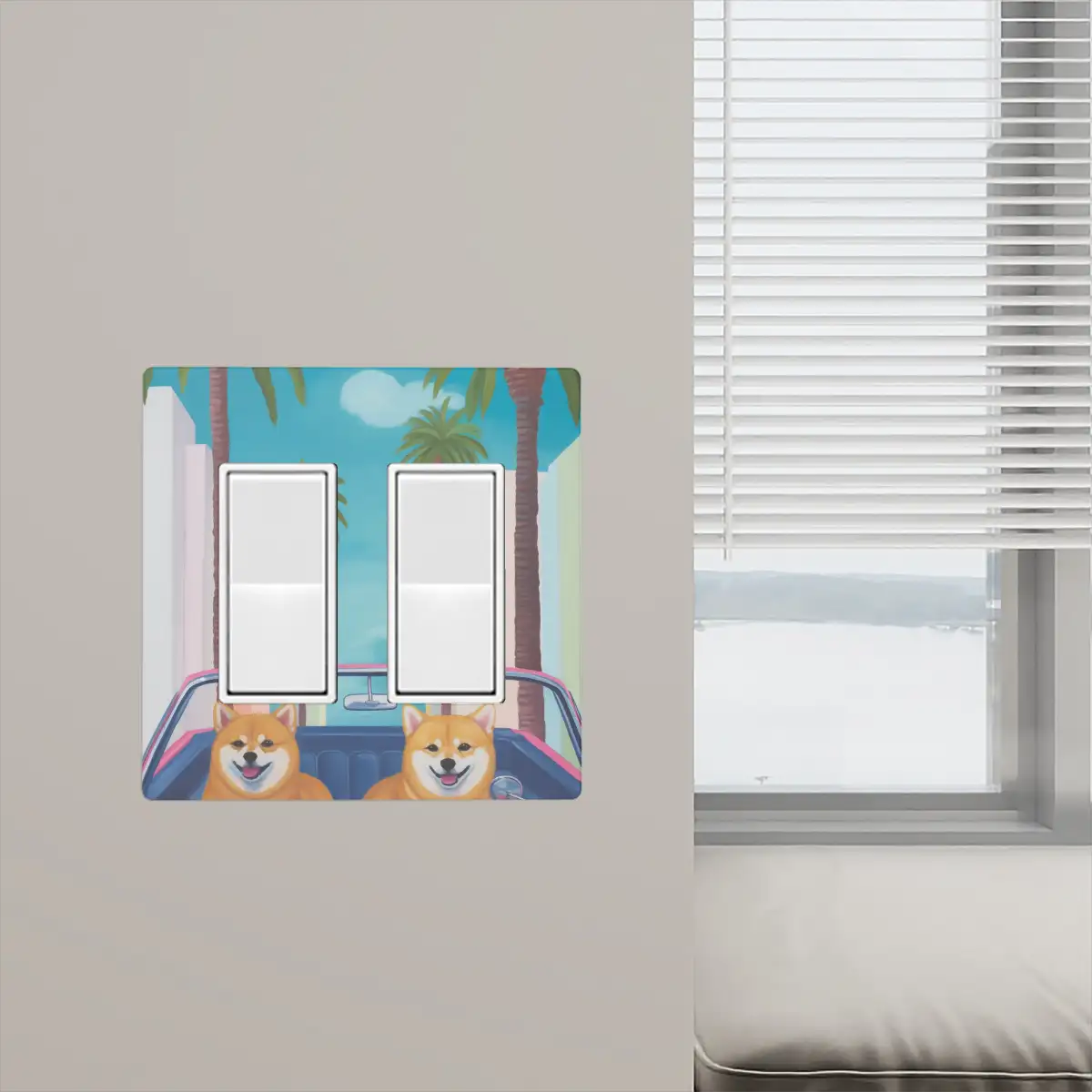 Switch Cover 2-Gang 2 Decorator Screwless