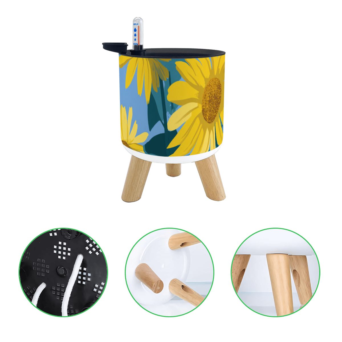 Small Plant Pots with Legs Set of 3