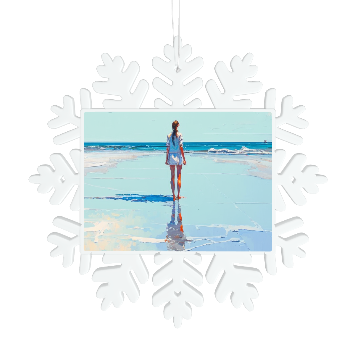 Christmas Decorations Snowflake Pendant (Horizontal)