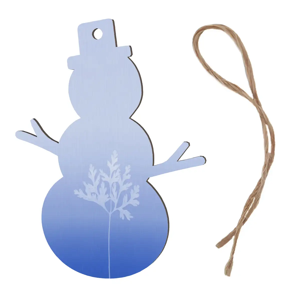 Wood Christmas Ornaments Snowman Sahpe