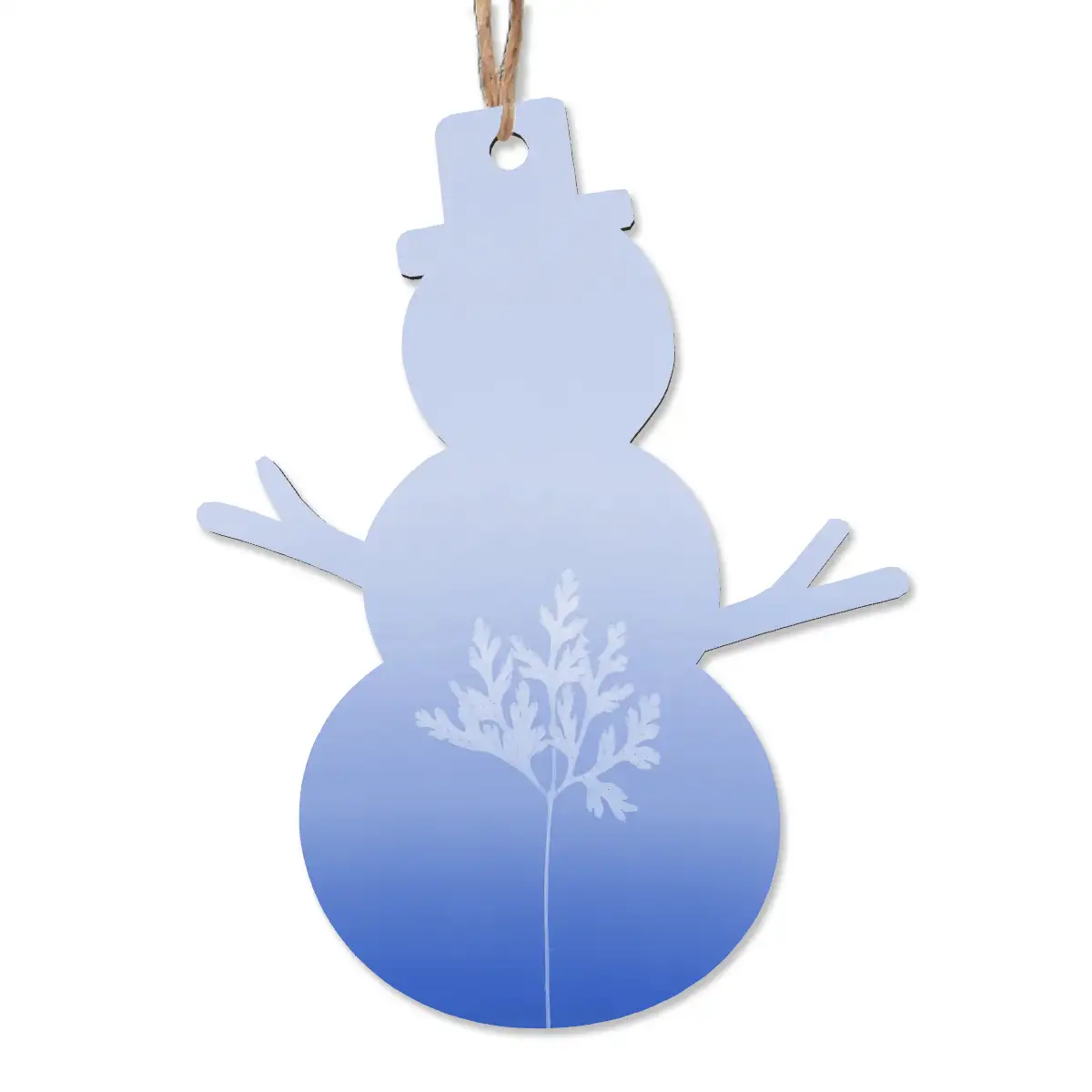 Wood Christmas Ornaments Snowman Sahpe