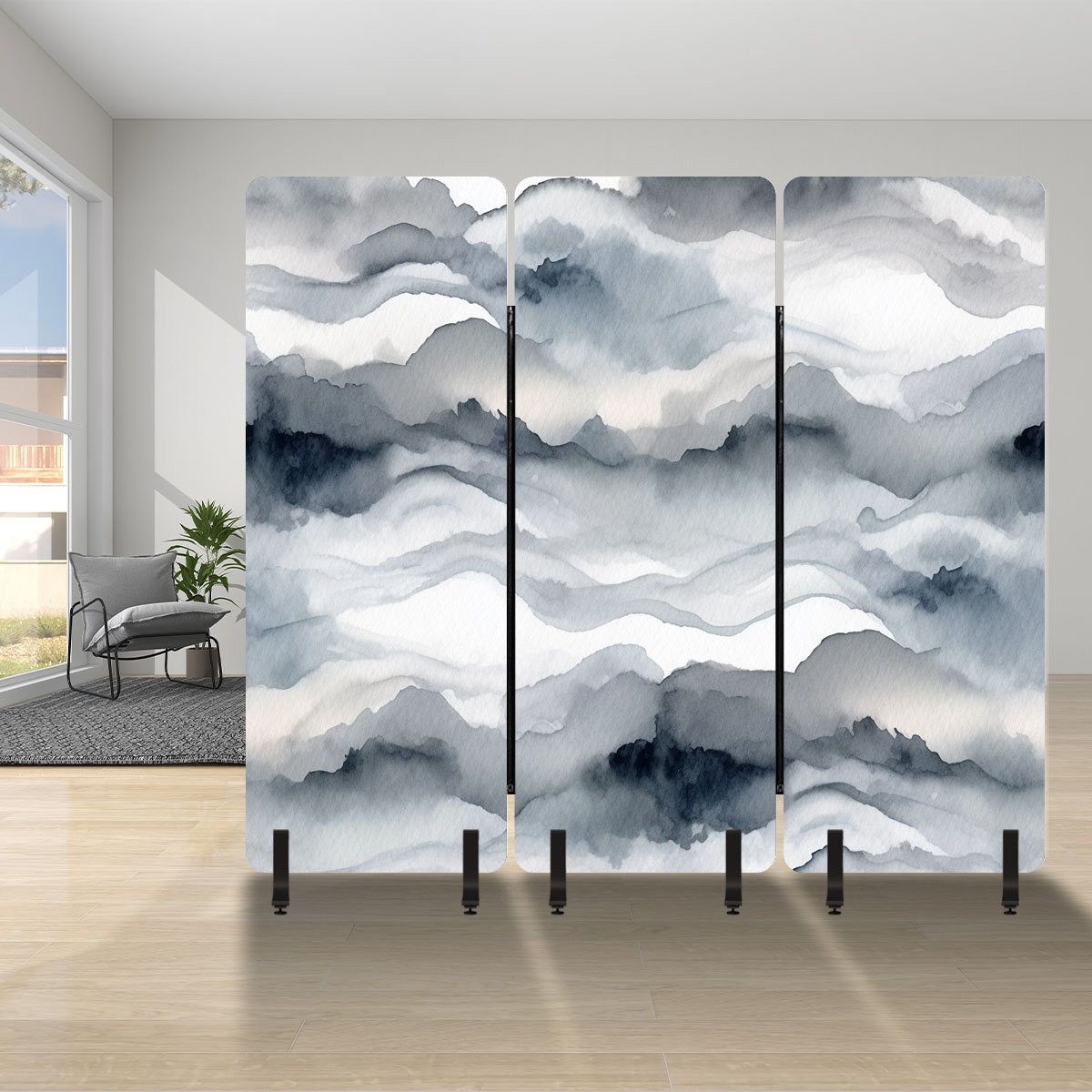 3 Panel Soundproof Room Divider