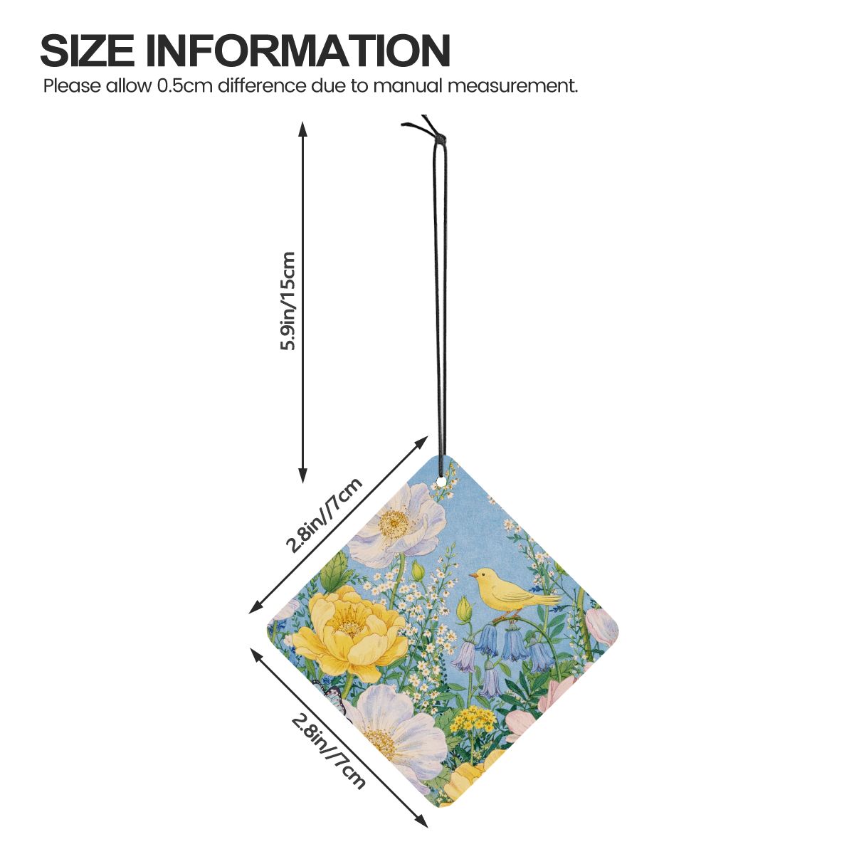 スクエアカーエアフレッシュナーカード（1個）