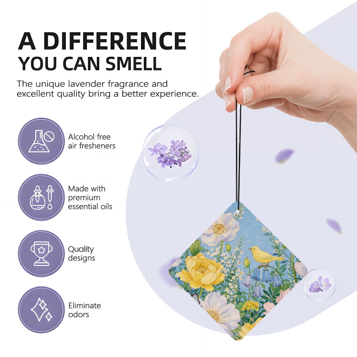 スクエアカーエアフレッシュナーカード（1個）