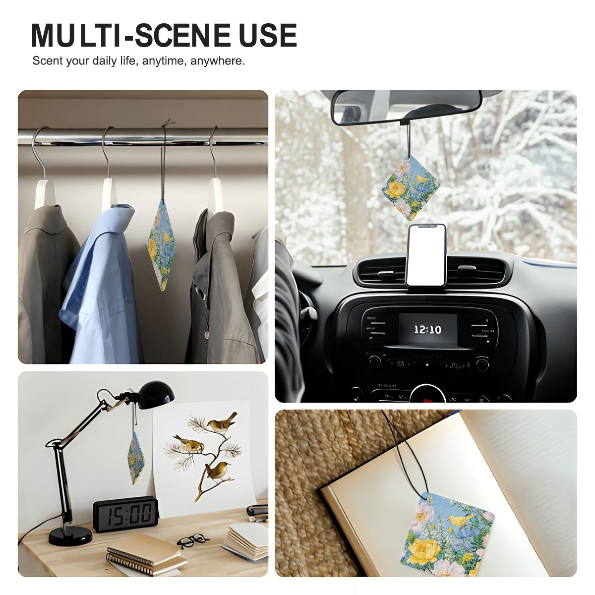 スクエアカーエアフレッシュナーカード（1個）