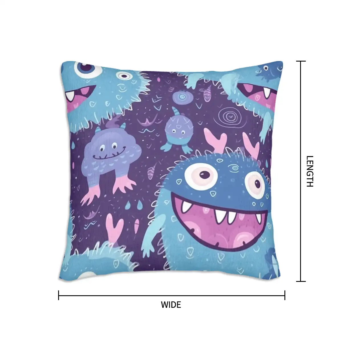 Plush Throw Pillow Covers Set of 2 (Single-Sided Design)