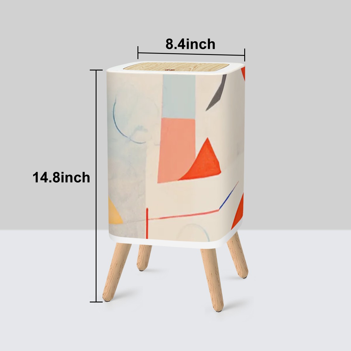 Square Small Trash Can with Lid