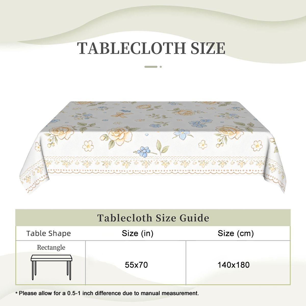 Square Waterproof Tablecloth (Made in USA)