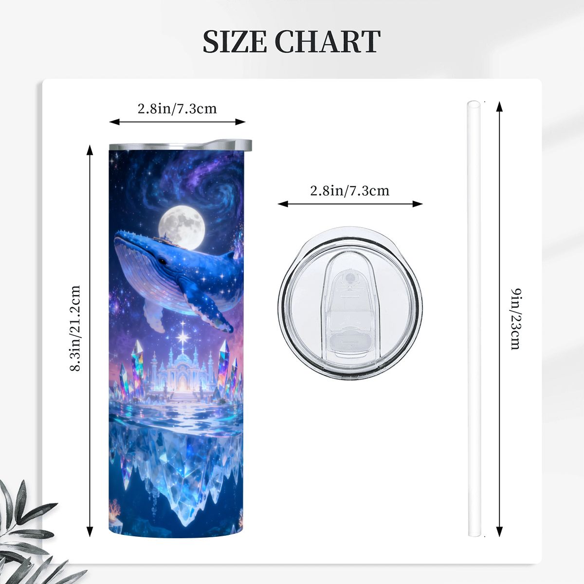 20oz Gerade Edelstahl-Thermobecher mit Strohhalm (Hergestellt in den USA)