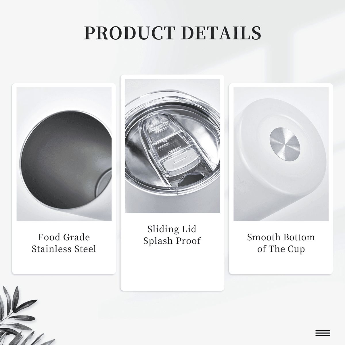 20oz Gerade Edelstahl-Thermobecher mit Strohhalm (Hergestellt in den USA)