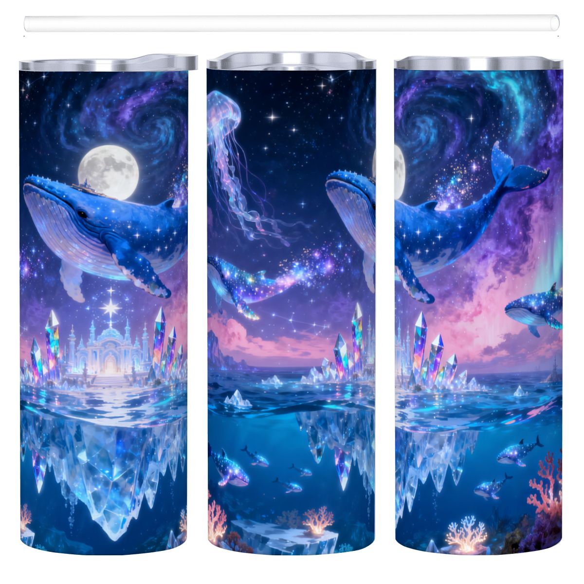 20oz Gerade Edelstahl-Thermobecher mit Strohhalm (Hergestellt in den USA)