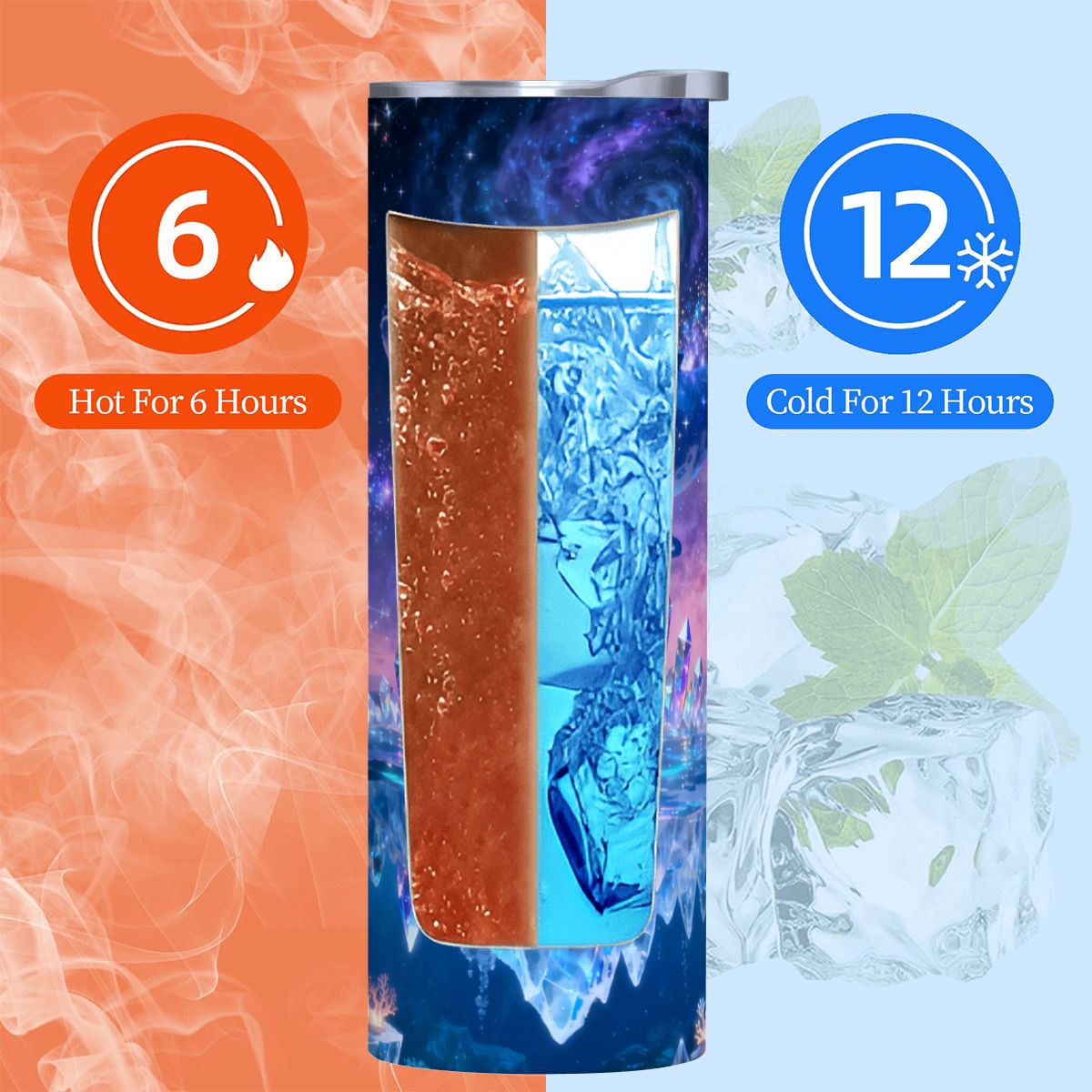 20oz Gerade Edelstahl-Thermobecher mit Strohhalm (Hergestellt in den USA)