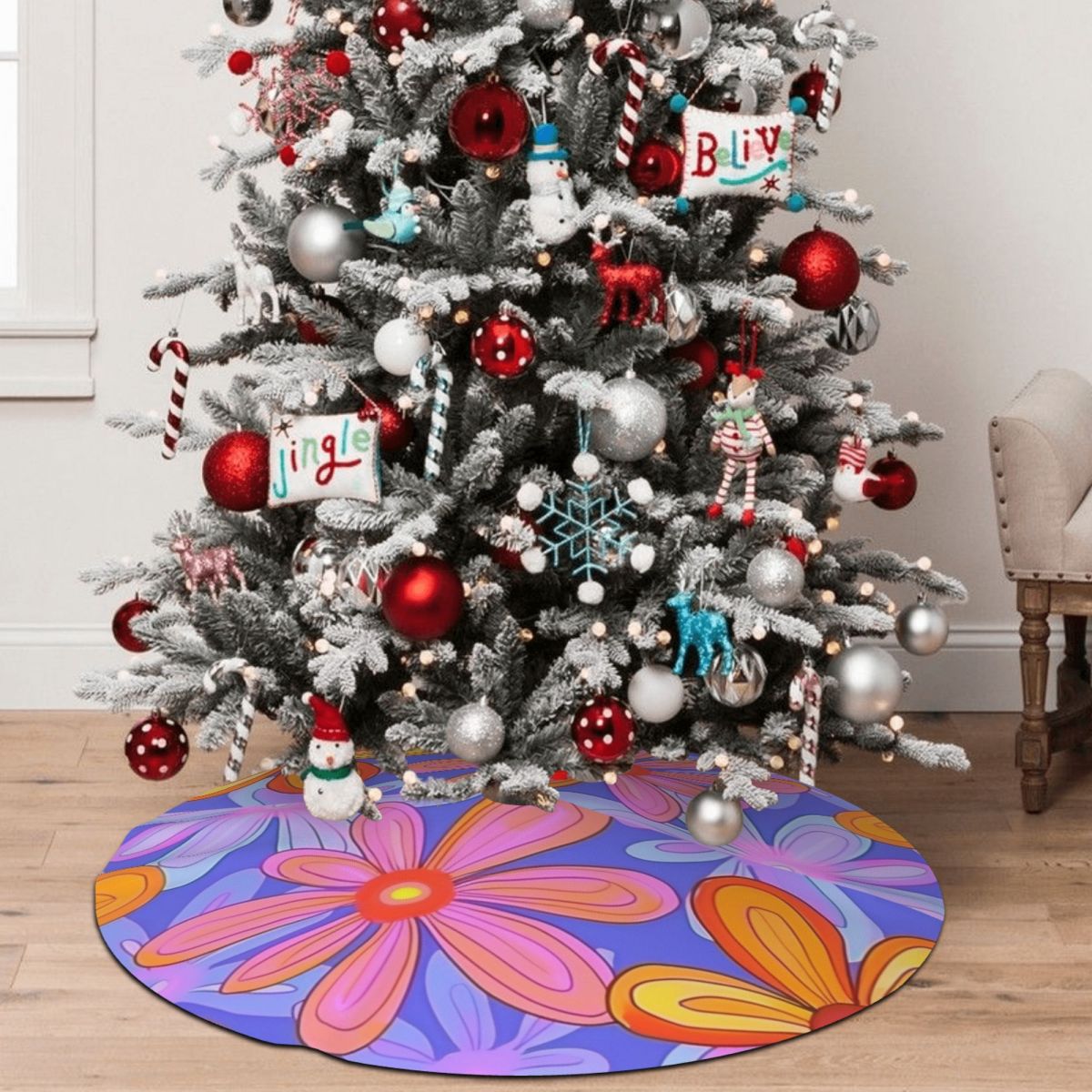 Symmetrical Thickened Christmas Tree Skirt