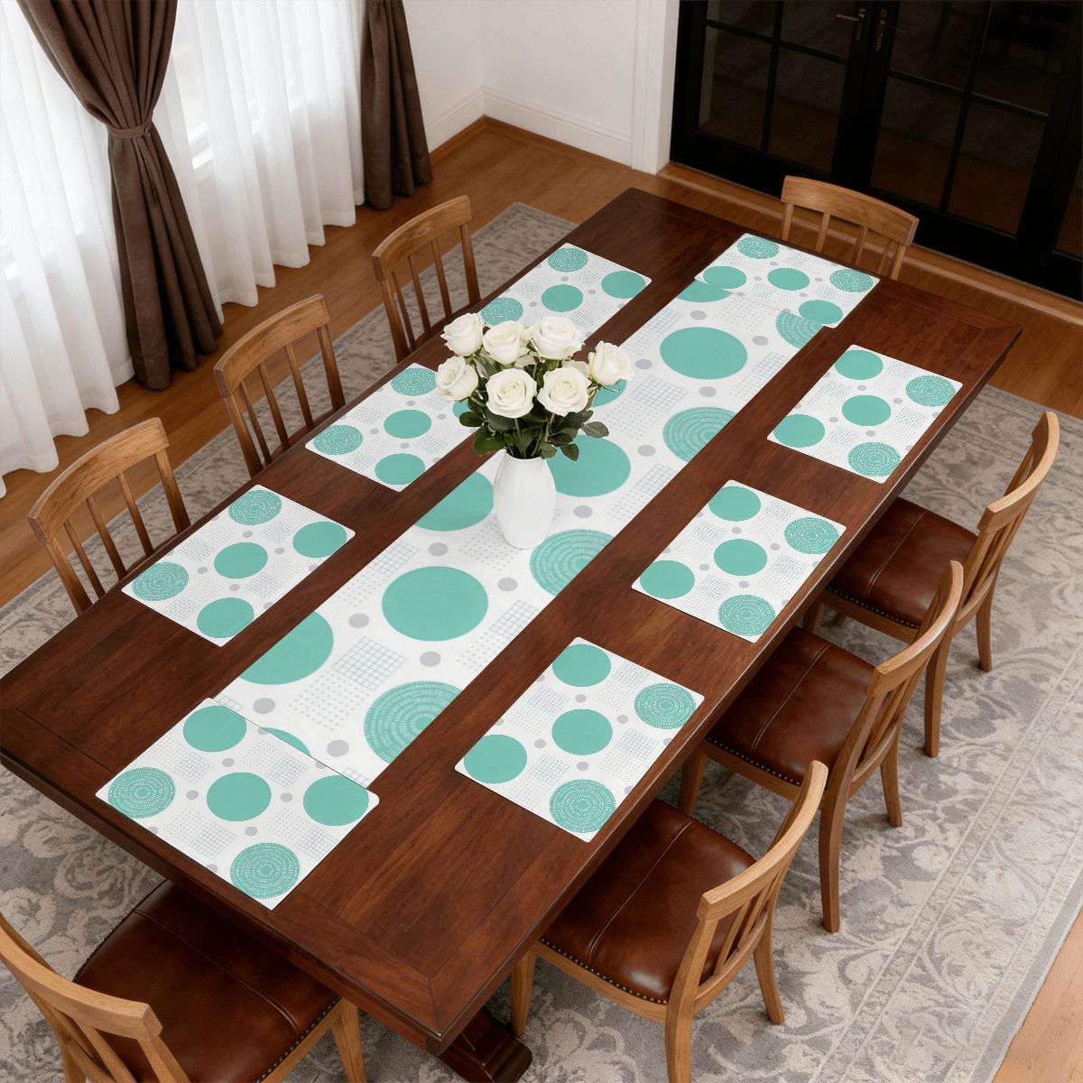 Table Runner Placemat Set 9 Pieces