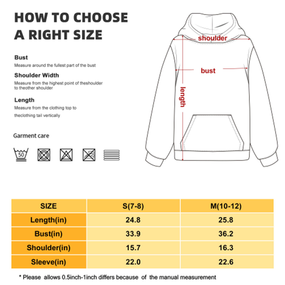 Teen Zip Up Hoodie (Without Cord) Customized Services