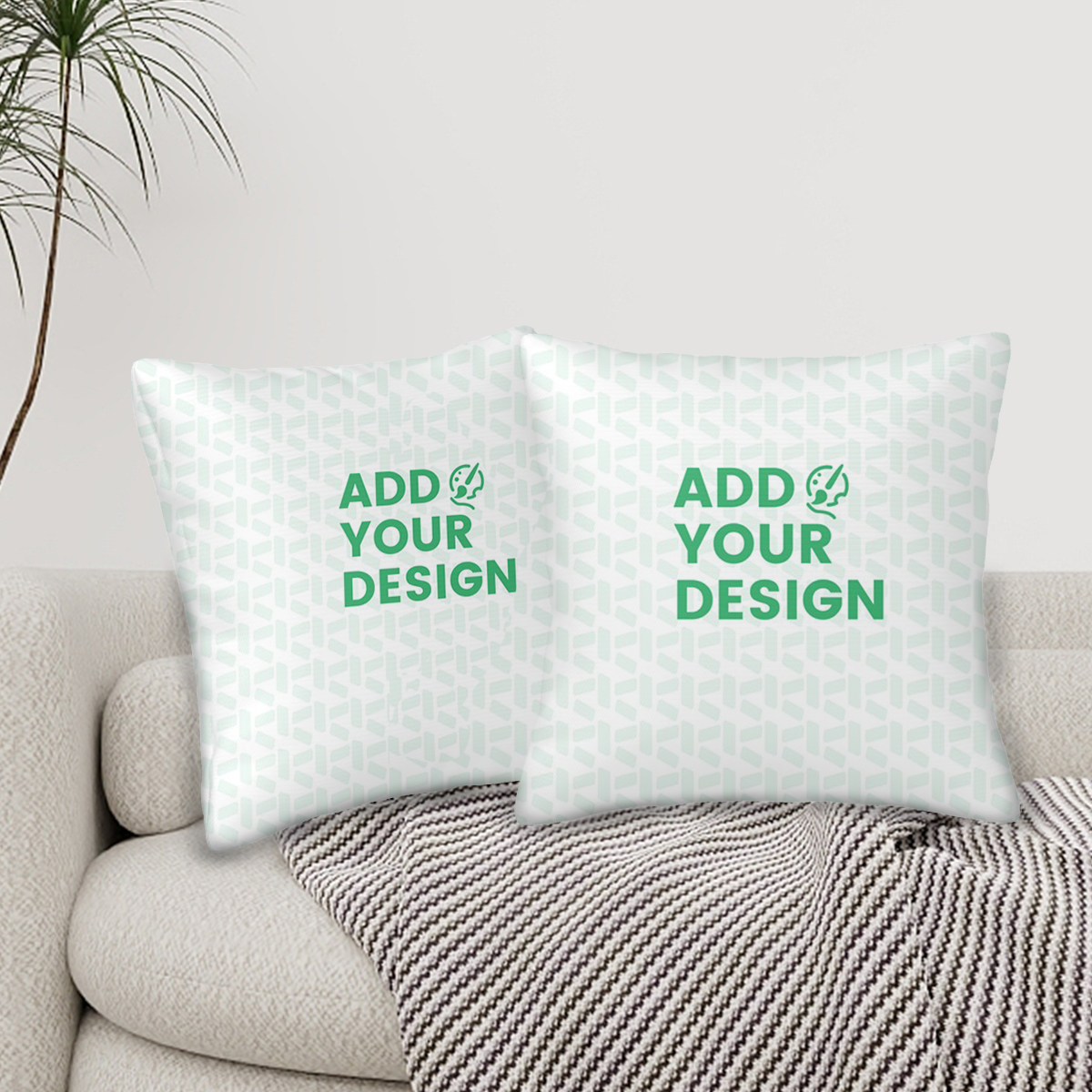 All Season Throw Pillow Covers Set of 2(Single-Sided Design)