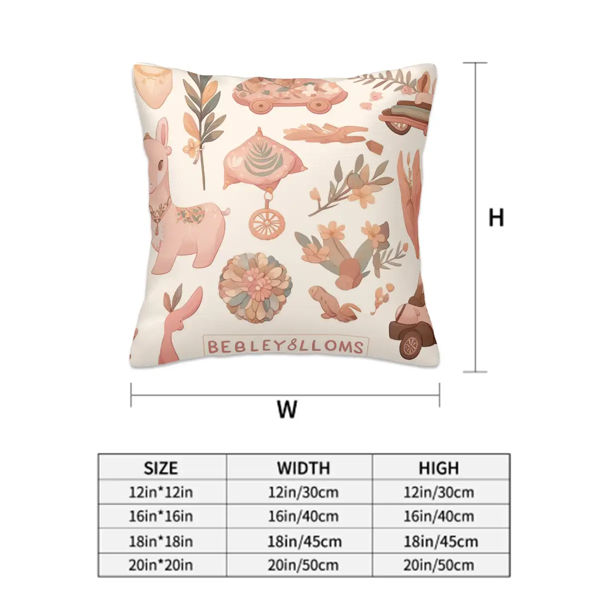 All Season Throw Pillow Covers Set of 2(Single-Sided Design)