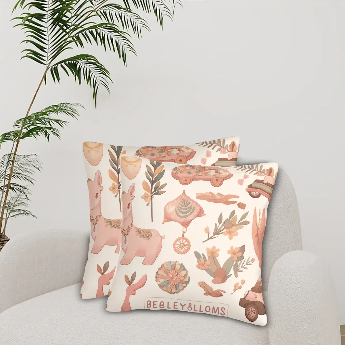 All Season Throw Pillow Covers Set of 2(Single-Sided Design)