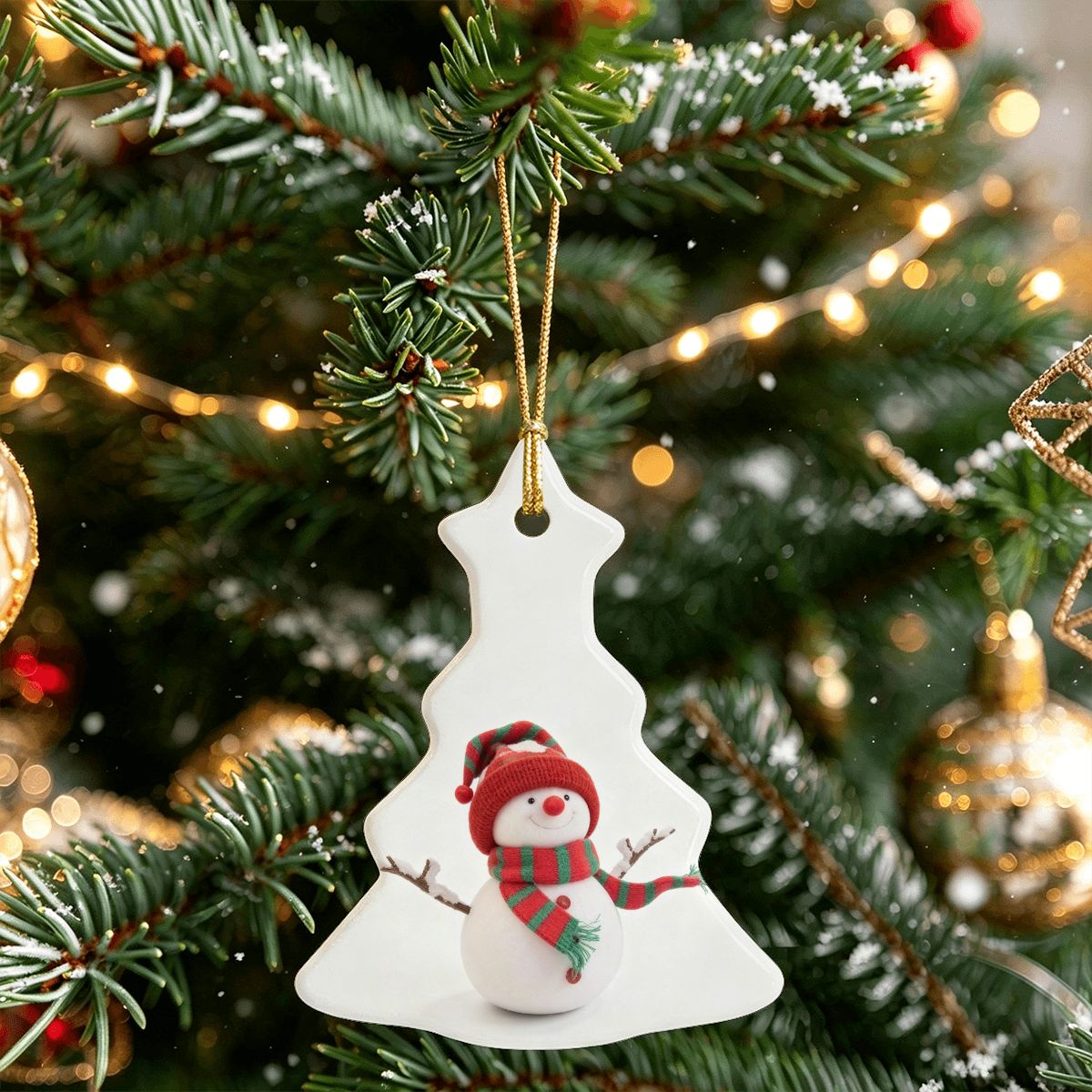 ツリー型セラミックオーナメント - クリスマス装飾