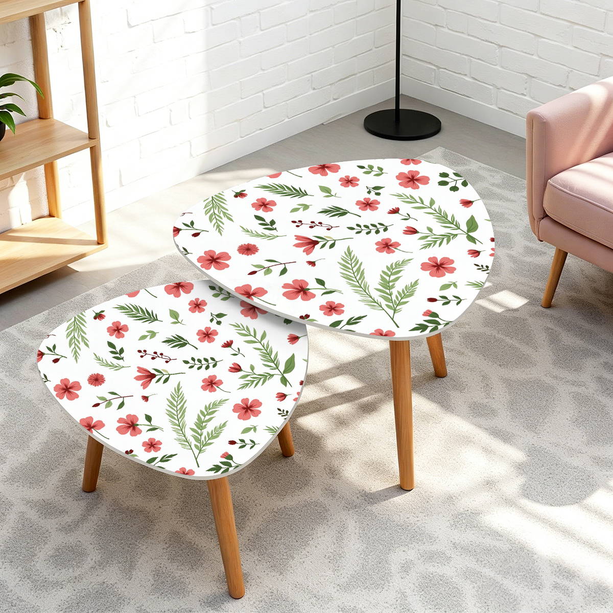 Triangle Coffee Table Set of 2 (Made in USA)