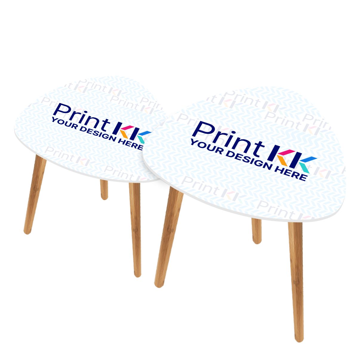 Juego de 2 mesas de centro triangulares (Hecho en EE. UU.)