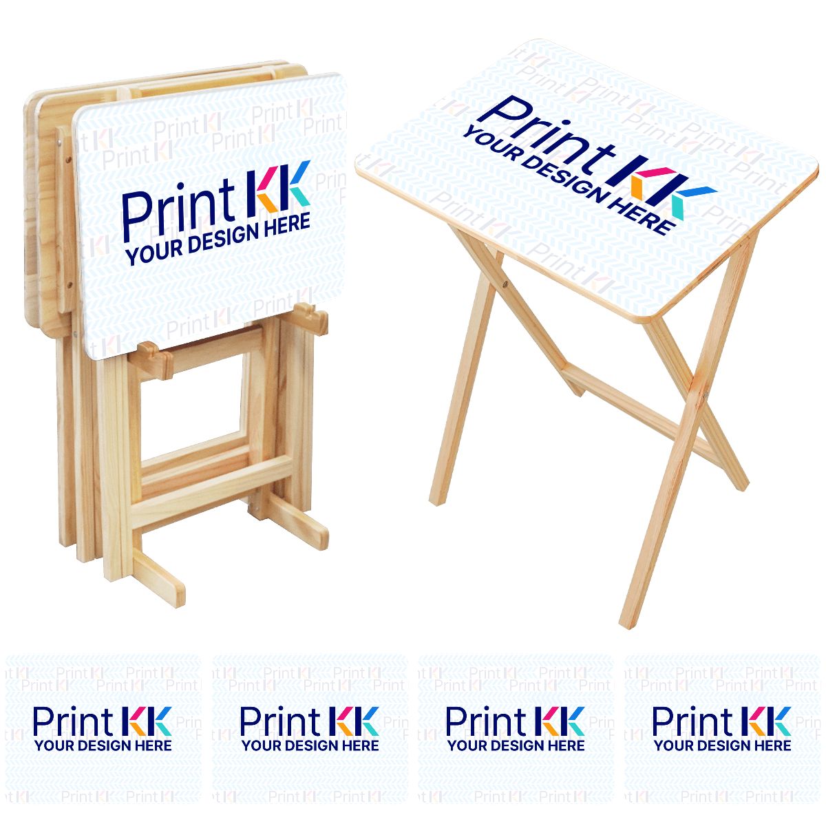 収納ラック付きテレビトレイ