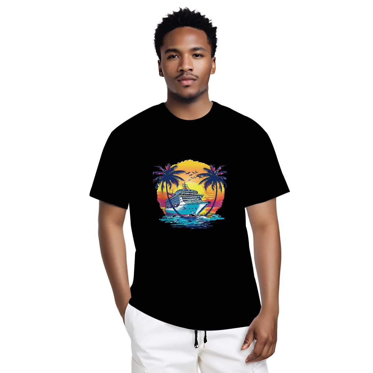 Gildan 5000 Unisex T-shirt Double Sided Customized Services