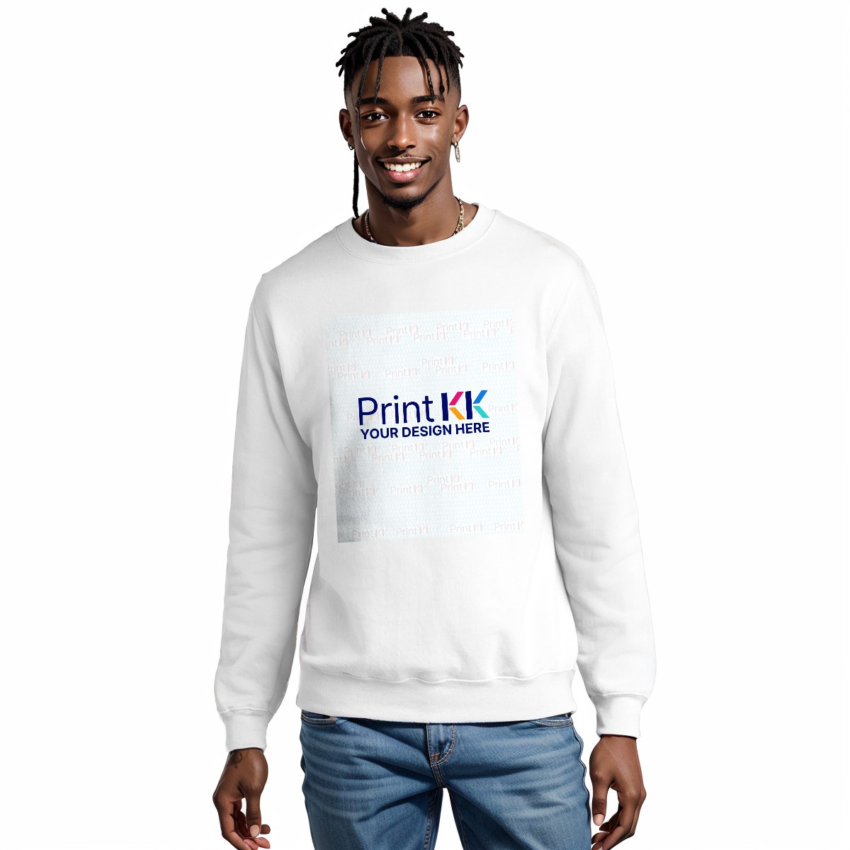 Custom Unisex Crewneck Sweatshirt Free Shipping Made in USA Print On Demand PrintKK