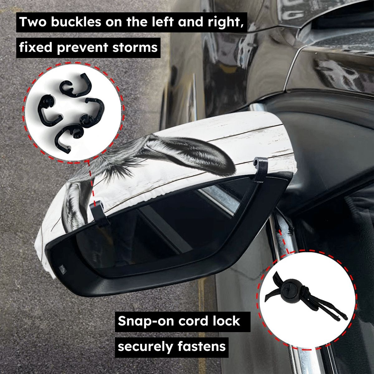 Universal Side Mirror Covers 2pcs