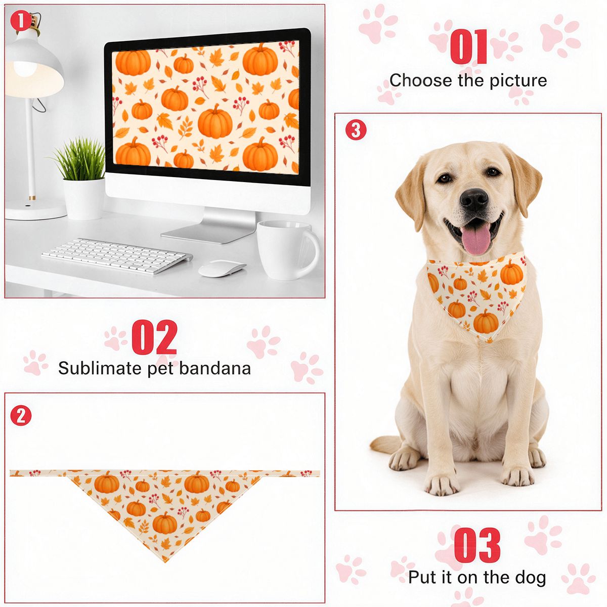 ベルクロ犬用バンダナ